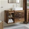 Vidaxl Set di mobili per il bagno 2 pcs Legno antico