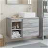 Vidaxl Set di mobili per il bagno 2 pcs Sonoma grigio