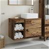 Vidaxl Set di mobili per il bagno 2 pcs Legno antico