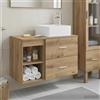 Vidaxl Set di mobili per il bagno 2 pcs Rovere Artigianale