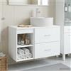 Vidaxl Set di mobili per il bagno 2 pcs Bianco Legno ingegnerizzato