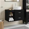 Vidaxl Set di mobili per il bagno 2 pcs Rovere Nero