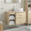 Vidaxl Set di mobili per il bagno 2 pcs Rovere Sonoma