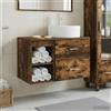 Vidaxl Set di mobili per il bagno 2 pcs Rovere Fumo