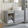 Vidaxl Set di mobili per il bagno 2 pcs Sonoma grigio