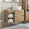 Vidaxl Set di mobili per il bagno 2 pcs Rovere Artigianale