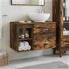 Vidaxl Set di mobili per il bagno 2 pcs Rovere Fumo