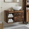 Vidaxl Set di mobili per il bagno 2 pcs Legno antico