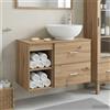 Vidaxl Set di mobili per il bagno 2 pcs Rovere Artigianale
