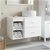 Vidaxl Set di mobili per il bagno 2 pcs Bianco Legno ingegnerizzato