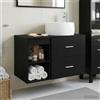 Vidaxl Set di mobili per il bagno 2 pcs Rovere Nero
