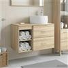 Vidaxl Set di mobili per il bagno 2 pcs Rovere Sonoma