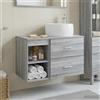 Vidaxl Set di mobili per il bagno 2 pcs Sonoma grigio