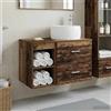 Vidaxl Set di mobili per il bagno 2 pcs Legno antico