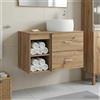 Vidaxl Set di mobili per il bagno 2 pcs Rovere Artigianale