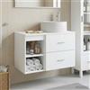 Vidaxl Set di mobili per il bagno 2 pcs Bianco Legno ingegnerizzato
