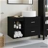 Vidaxl Set di mobili per il bagno 2 pcs Rovere Nero