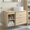 Vidaxl Set di mobili per il bagno 2 pcs Rovere Sonoma