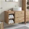 Vidaxl Set di mobili per il bagno 2 pcs Rovere Artigianale