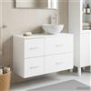 Vidaxl Set di mobili per il bagno 2 pcs Bianco Legno ingegnerizzato