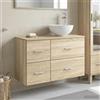 Vidaxl Set di mobili per il bagno 2 pcs Rovere Sonoma