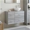 Vidaxl Set di mobili per il bagno 2 pcs Sonoma grigio