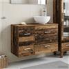 Vidaxl Set di mobili per il bagno 2 pcs Legno antico