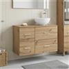 Vidaxl Set di mobili per il bagno 2 pcs Rovere Artigianale
