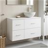 Vidaxl Set di mobili per il bagno 2 pcs Bianco Legno ingegnerizzato