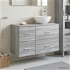 Vidaxl Set di mobili per il bagno 2 pcs Sonoma grigio
