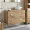 Vidaxl Set di mobili per il bagno 2 pcs Rovere Artigianale