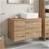 Vidaxl Set di mobili per il bagno 2 pcs Rovere Artigianale
