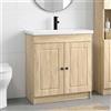 Vidaxl Set di mobili per il bagno Rovere Sonoma 56 x 37,5 x 81 cm