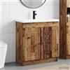 Vidaxl Set di mobili per il bagno Legno antico 56 x 37,5 x 81 cm