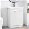 Vidaxl Set di mobili per il bagno Bianco 56 x 37,5 x 81 cm