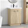 Vidaxl Set di mobili per il bagno Rovere Sonoma 56 x 37,5 x 81 cm