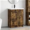 Vidaxl Set di mobili per il bagno Rovere Fumo 56 x 37,5 x 81 cm