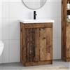 Vidaxl Set di mobili per il bagno Legno antico 56 x 37,5 x 81 cm