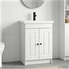 Vidaxl Set di mobili per il bagno Bianco 56 x 37,5 x 81 cm