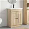 Vidaxl Set di mobili per il bagno Rovere Sonoma 56 x 37,5 x 81 cm