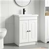 Vidaxl Set di mobili per il bagno Bianco Lucido 56 x 37,5 x 81 cm