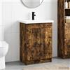 Vidaxl Set di mobili per il bagno Rovere Fumo 56 x 37,5 x 81 cm