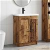 Vidaxl Set di mobili per il bagno Legno antico 56 x 37,5 x 81 cm
