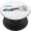 Cute Santorini Island Blue Domes Vacatio Santorini Grecia Isola Greca Viaggio Souvenir PopSockets PopGrip Adesivo