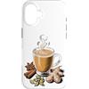 Caffeine Latte Lover Gifts Custodia per iPhone 16 Chai Tea Latte Cafe Coffee Lover Spice