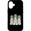 Cool 3 Hip Hop Trio Street Gold Chain Fu Custodia per iPhone 16 Beagle Dog Rap Old School Retro Streetwear anni '80 '90 Tre