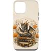 Cute Cottagecore Dragons with Books Desi Custodia per iPhone 12 mini Dragon Reader Book Lover Fantasy, simpatica creatura floreale