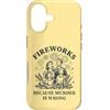 Retro Humor Apparel Custodia per iPhone 17 Fuochi d'artificio perché l'omicidio è sbagliato Famiglia retrò