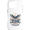 Freedom USA Birds Co Custodia per iPhone 16 Pro 250 anni di libertà 1776 2026 Eagle 4 luglio Design