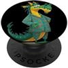 Dragon Pajama Outfit Humour Dragon Face per gli amanti del pigiama PopSockets PopGrip Adesivo
